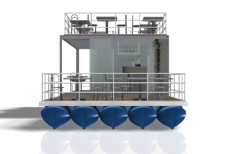 Floating container house