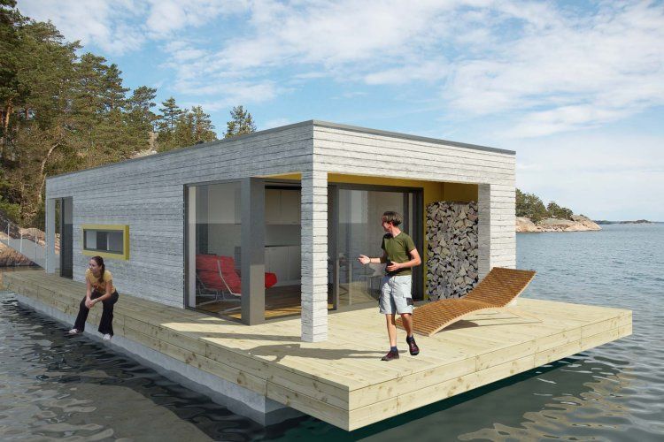 container house on water
